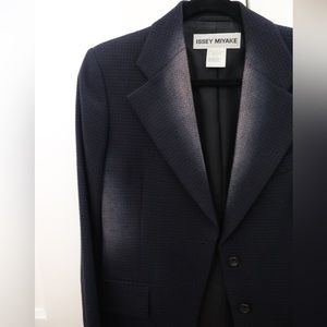 Issey Miyake, made in Japan, handpainted wool blazer navy 4/6